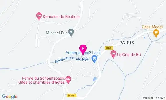 Localisation Auberge des 2 Lacs