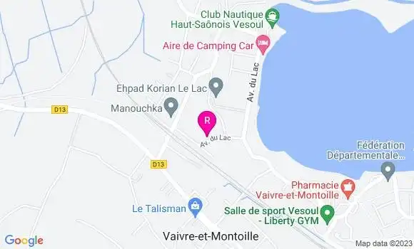 Localisation Restaurant  La Promenade du Lac