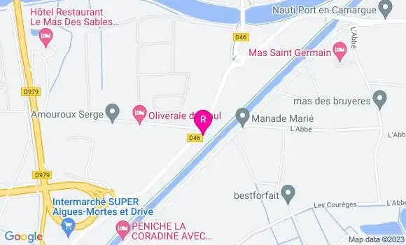 Localisation Restaurant  La Pinede