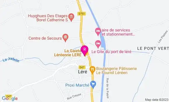 Localisation Restaurant  La Gaieté Léréenne
