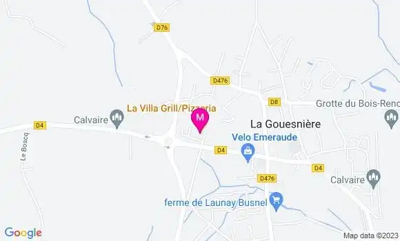 Localisation Pizzeria La Villa