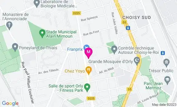 Localisation Restaurant Asiatique Royal de Choisy