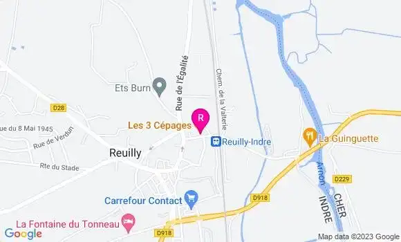 Localisation Restaurant  Les 3 Cépages
