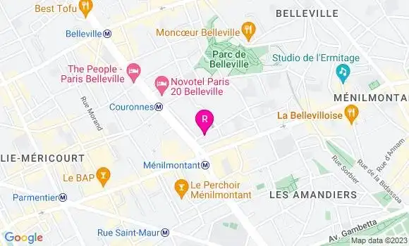 Localisation Restaurant  Cantine de Ménilmontant