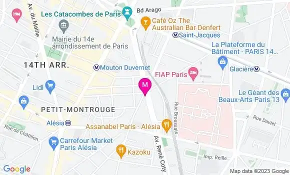 Localisation Restaurant  Le Comptoir des Catacombes