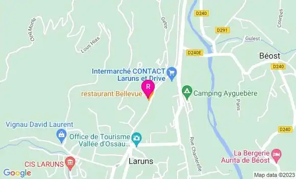Localisation Auberge Bellevue