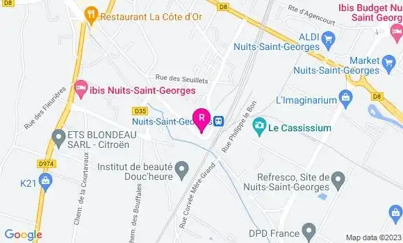 Localisation Café Restaurant de la Gare