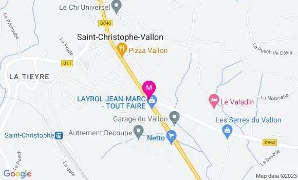 Localisation Restaurant Hôtel  Le Relais du Vallon