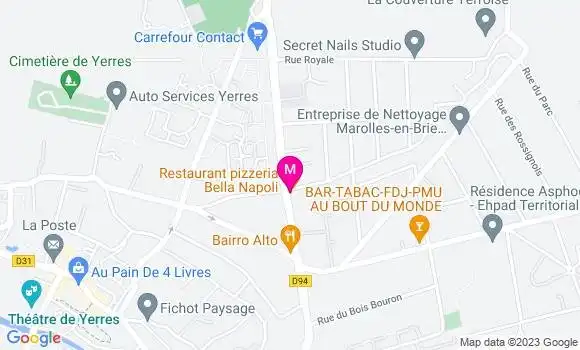 Localisation Pizzeria Bella Napoli