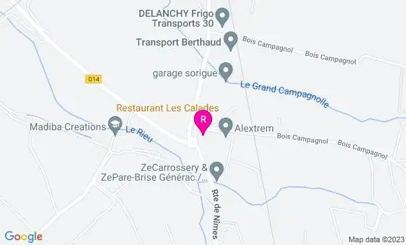 Localisation Restaurant  Les Calades