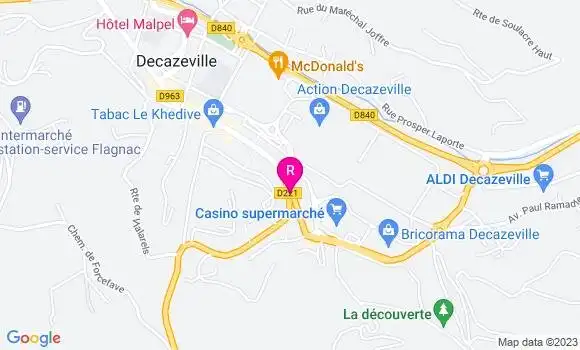 Localisation Bar Restaurant de la Mairie