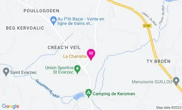 Localisation Crêperie La Charrette