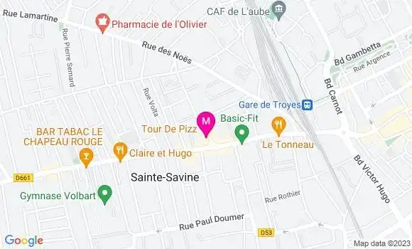 Localisation Pizzeria Tour de Pizz