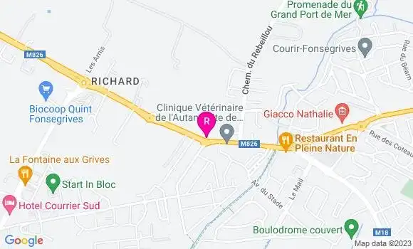 Localisation La Brasserie de Nathan