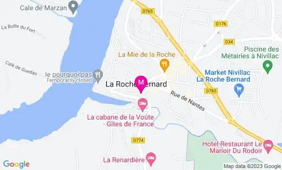 Localisation Crêperie Aux Gourmets de la Roche