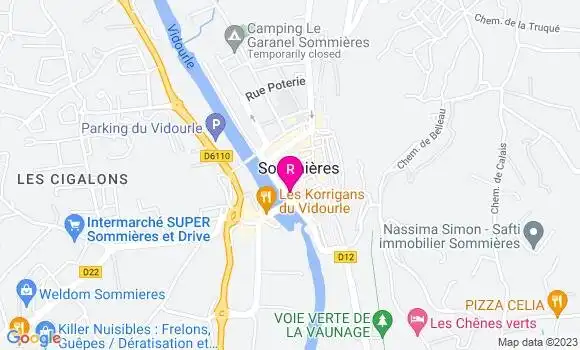 Localisation Pizzeria Quai 23