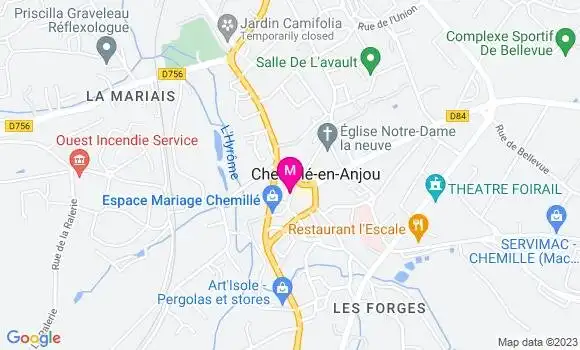 Localisation Crêperie les Saveurs de Jean