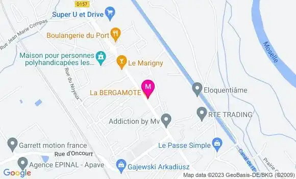 Localisation Restaurant  La Bergamote