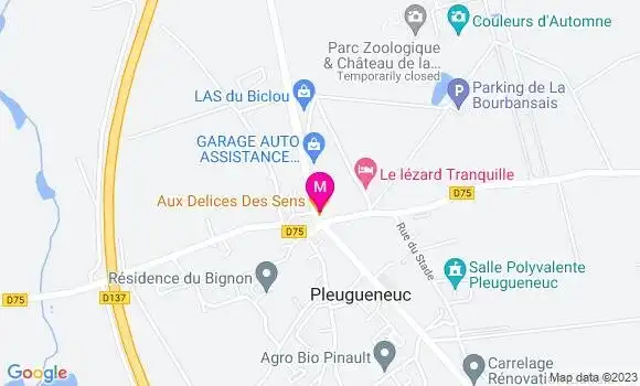 Localisation Pizzeria Aux Délices des Sens