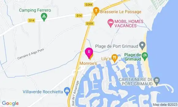 Localisation Restaurant  Les Jardins de la Mer