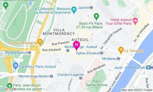 Localisation Restaurant Bar Le Royal Auteuil