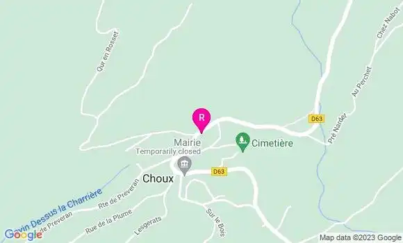 Localisation Auberge du Coeur de Choux