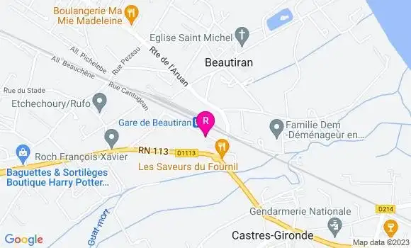 Localisation Restaurant  Café de la Gare