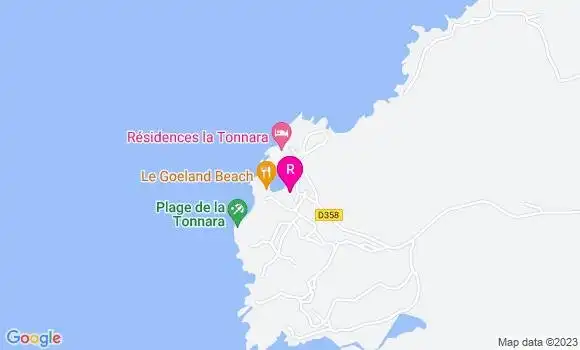 Localisation Restaurant  Le Goeland Beach