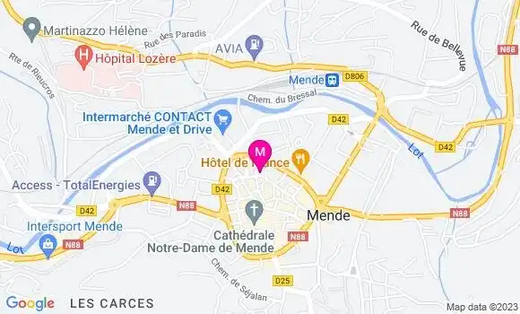 Localisation Restaurant Bio La Cantine