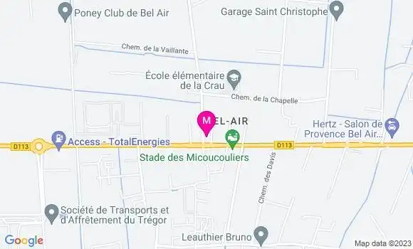 Localisation Restaurant  Le Bel Air