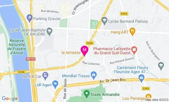 Localisation Restaurant  La Terrasse