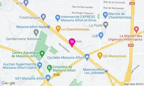Localisation Restaurant Italien Chez Sam la Diva