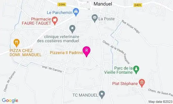 Localisation Pizzeria Il Padrino