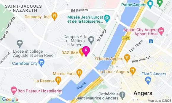 Localisation Restaurant Bar Le Ronceray