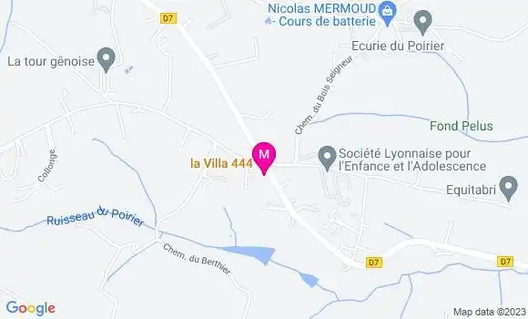 Localisation Restaurant  La Villa 444