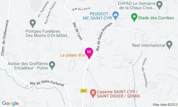 Localisation Restaurant Turc Palais d