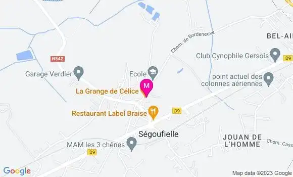 Localisation Restaurant  La Grange de Célice