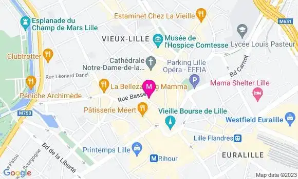 Localisation Lille Opéra Brasserie
