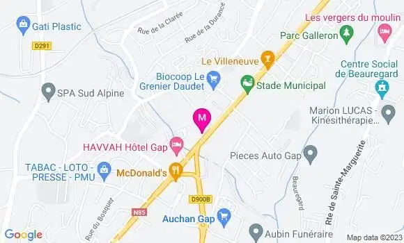 Localisation Brasserie Le Saint Roch