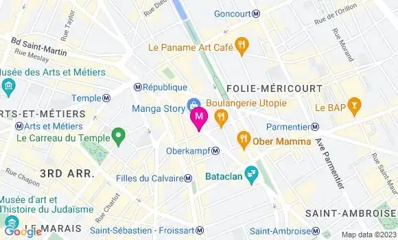 Localisation Restaurant Bar Le Voltaire