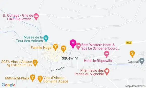 Localisation Auberge du Schoenenbourg