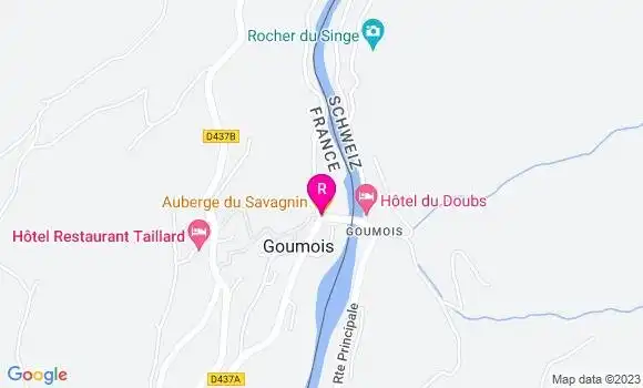 Localisation Auberge du Savagnin