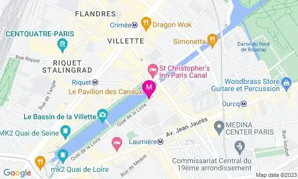 Localisation Restaurant  Le Pavillon des Canaux