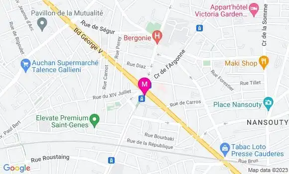 Localisation Le Bistrot des Bouchons