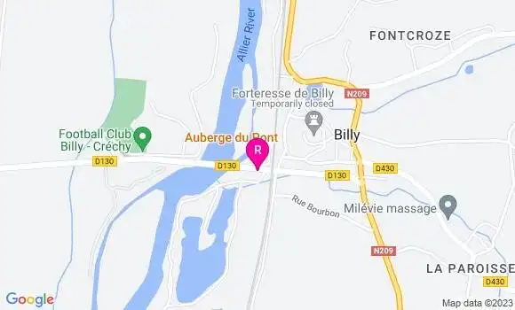 Localisation Auberge du Pont