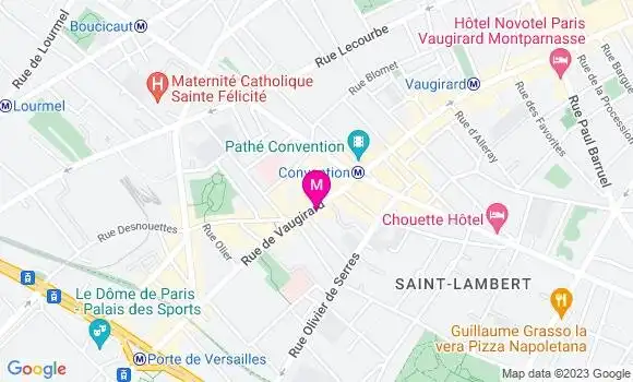 Localisation Restaurant Chinois Le Délice de Vaugirard