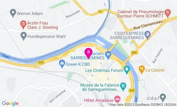 Localisation Restaurant  La Sarre Dîne