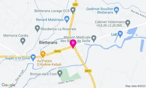 Localisation Brasserie Le Jura