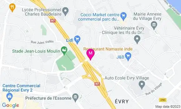 Localisation Restaurant  Namaste Inde