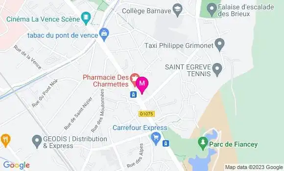 Localisation Restaurant  Les Charmettes